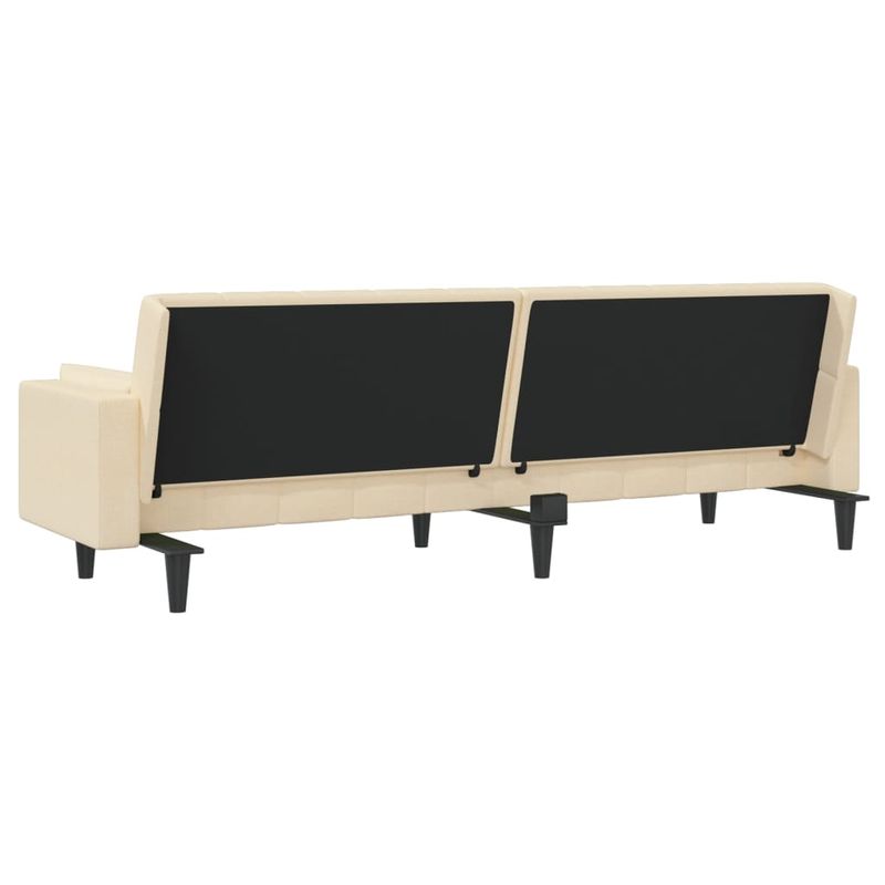 Casa si Gradina - Mobilier - Canapele si coltare - Canapele - Canapea extensibila cu 2 locuri, 2 perne, crem, textil - Infinity.ro