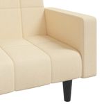 Casa si Gradina - Mobilier - Canapele si coltare - Canapele - Canapea extensibila cu 2 locuri, 2 perne, crem, textil - Infinity.ro