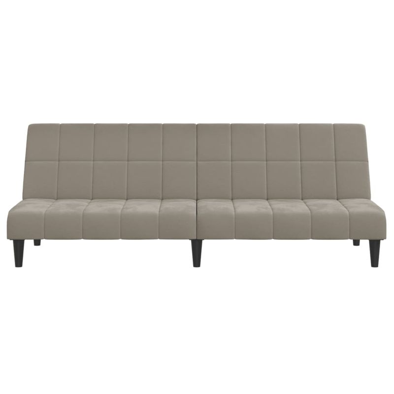 Casa si Gradina - Mobilier - Canapele si coltare - Canapele - Canapea extensibila cu 2 locuri, gri deschis, catifea - Infinity.ro