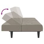 Casa si Gradina - Mobilier - Canapele si coltare - Canapele - Canapea extensibila cu 2 locuri, gri deschis, catifea - Infinity.ro