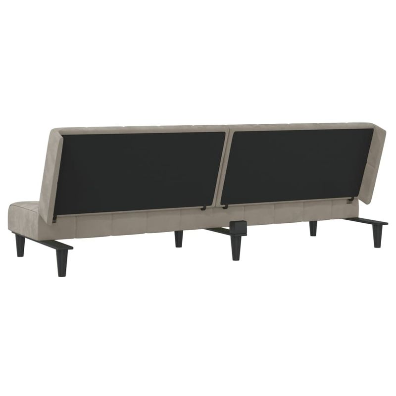 Casa si Gradina - Mobilier - Canapele si coltare - Canapele - Canapea extensibila cu 2 locuri, gri deschis, catifea - Infinity.ro