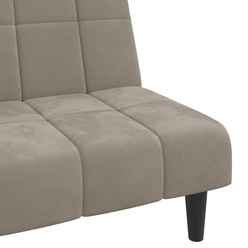 Casa si Gradina - Mobilier - Canapele si coltare - Canapele - Canapea extensibila cu 2 locuri, gri deschis, catifea - Infinity.ro