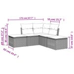 Casa si Gradina - Gradina si terasa - Mobilier exterior - Seturi mobila gradina - Set mobilier de gradina cu perne, 5 piese, negru, poliratan - Infinity.ro