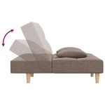 Casa si Gradina - Mobilier - Canapele si coltare - Canapele - Canapea extensibila cu 2 locuri, 2 perne, gri taupe, textil - Infinity.ro
