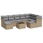 Casa si Gradina - Gradina si terasa - Mobilier exterior - Seturi mobila gradina - Set canapele de gradina cu perne, 10 piese, bej, poliratan - Infinity.ro
