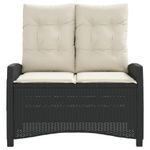 Casa si Gradina - Gradina si terasa - Mobilier exterior - Bancute de gradina - Banca de gradina rabatabila cu perne, negru, poliratan - Infinity.ro