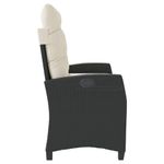 Casa si Gradina - Gradina si terasa - Mobilier exterior - Bancute de gradina - Banca de gradina rabatabila cu perne, negru, poliratan - Infinity.ro