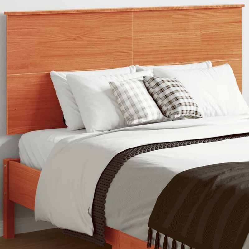 Casa si Gradina - Mobilier - Paturi si accesorii - Accesorii paturi - Tablie de pat, maro ceruit, 135 cm, lemn masiv de pin - Infinity.ro