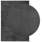 Casa si Gradina - Textile si covoare - Covoare - Covoare casa - Covor "IZA" aspect scandinav cu fire scurte, antracit,140x200cm - Infinity.ro