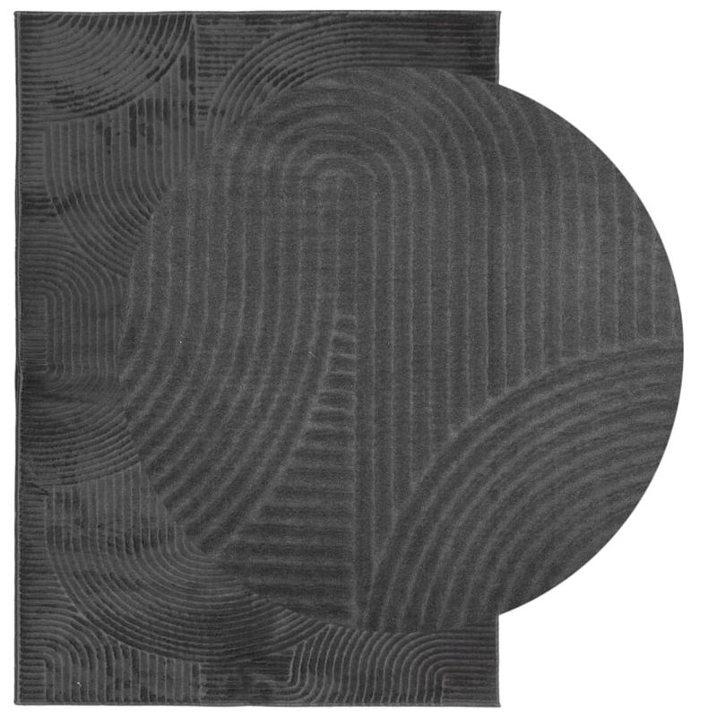 Casa si Gradina - Textile si covoare - Covoare - Covoare casa - Covor "IZA" aspect scandinav cu fire scurte, antracit,140x200cm - Infinity.ro