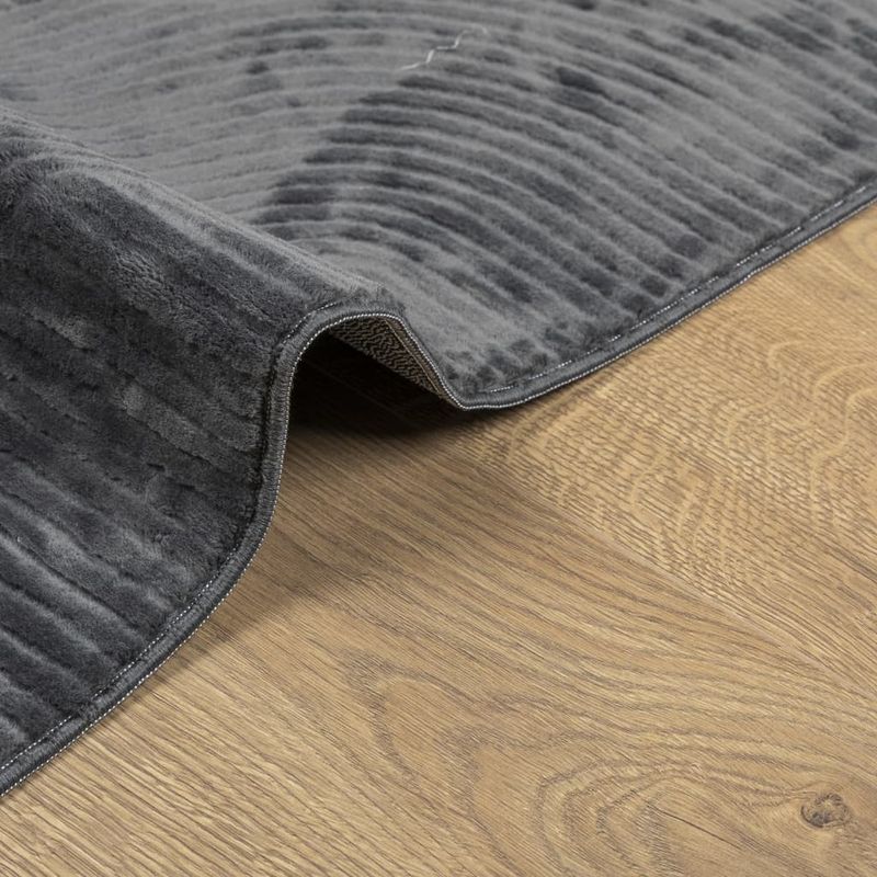Casa si Gradina - Textile si covoare - Covoare - Covoare casa - Covor "IZA" aspect scandinav cu fire scurte, antracit,140x200cm - Infinity.ro
