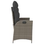 Casa si Gradina - Gradina si terasa - Mobilier exterior - Bancute de gradina - Banca de gradina rabatabila cu perne, gri, poliratan - Infinity.ro