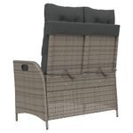 Casa si Gradina - Gradina si terasa - Mobilier exterior - Bancute de gradina - Banca de gradina rabatabila cu perne, gri, poliratan - Infinity.ro
