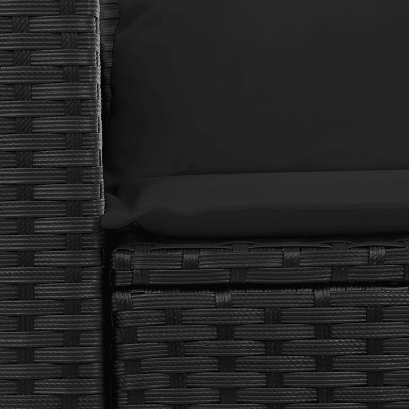 Casa si Gradina - Gradina si terasa - Mobilier exterior - Canapele si fotolii gradina - Canapea de gradina cu perne, 2 locuri, negru, poliratan - Infinity.ro