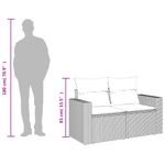 Casa si Gradina - Gradina si terasa - Mobilier exterior - Canapele si fotolii gradina - Canapea de gradina cu perne, 2 locuri, negru, poliratan - Infinity.ro