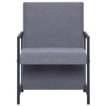 Casa si Gradina - Mobilier - Scaune si fotolii - Fotolii - Fotoliu cu picioare cromate, gri deschis, textil - Infinity.ro
