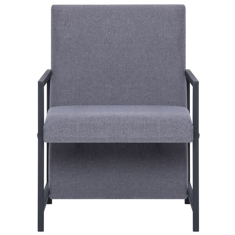 Casa si Gradina - Mobilier - Scaune si fotolii - Fotolii - Fotoliu cu picioare cromate, gri deschis, textil - Infinity.ro