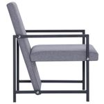 Casa si Gradina - Mobilier - Scaune si fotolii - Fotolii - Fotoliu cu picioare cromate, gri deschis, textil - Infinity.ro