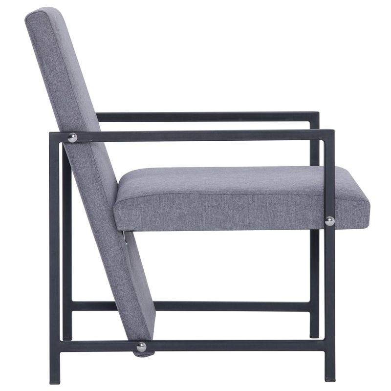 Casa si Gradina - Mobilier - Scaune si fotolii - Fotolii - Fotoliu cu picioare cromate, gri deschis, textil - Infinity.ro