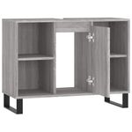 Casa si Gradina - Mobilier - Mobilier baie - Comode baie - Comoda pentru baie, gri sonoma, 80x33x60 cm, lemn compozit - Infinity.ro