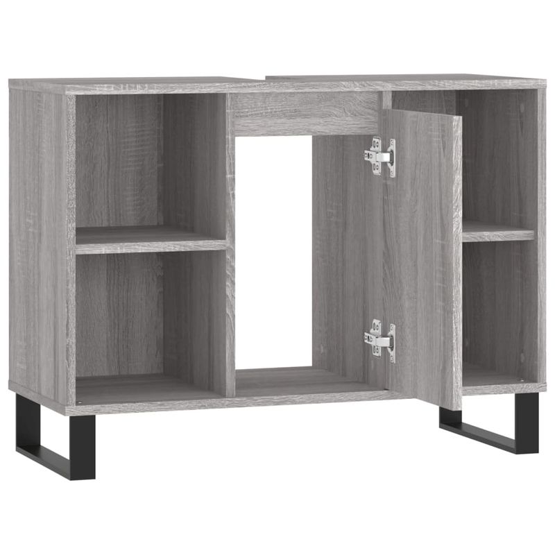 Casa si Gradina - Mobilier - Mobilier baie - Comode baie - Comoda pentru baie, gri sonoma, 80x33x60 cm, lemn compozit - Infinity.ro