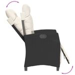 Casa si Gradina - Gradina si terasa - Mobilier exterior - Scaune si sezlonguri gradina - Scaun de gradina rabatabil cu suport picioare,2 buc., poliratan - Infinity.ro