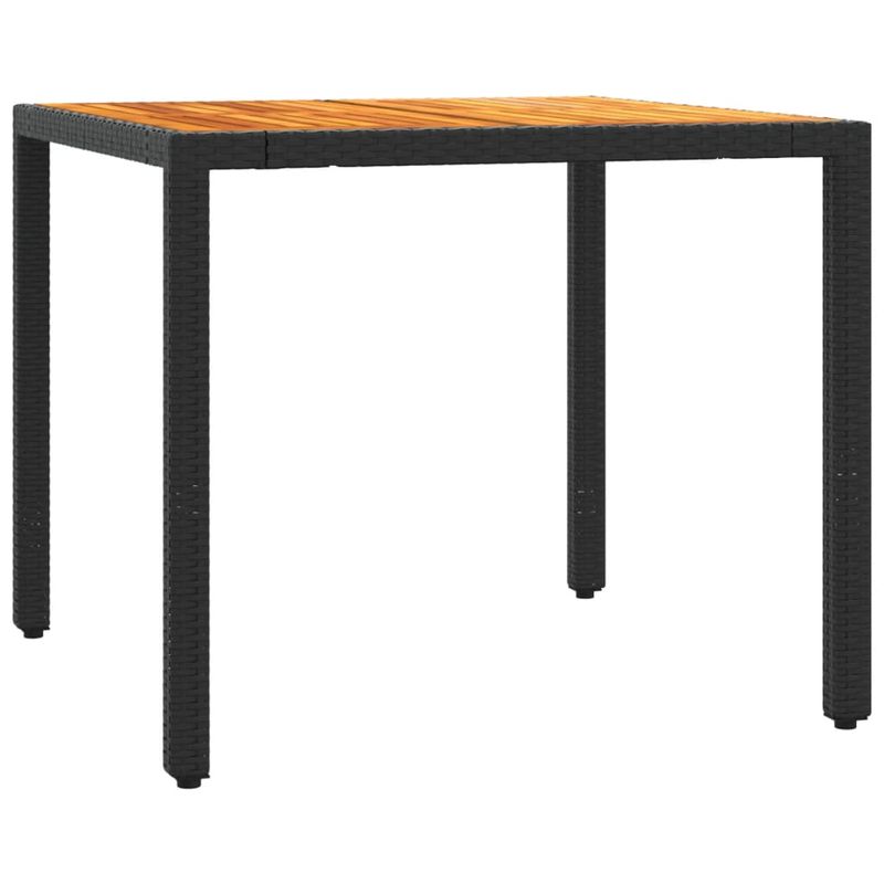 Casa si Gradina - Gradina si terasa - Mobilier exterior - Seturi mobila gradina - Set bistro cu perne, 3 piese, negru, poliratan - Infinity.ro