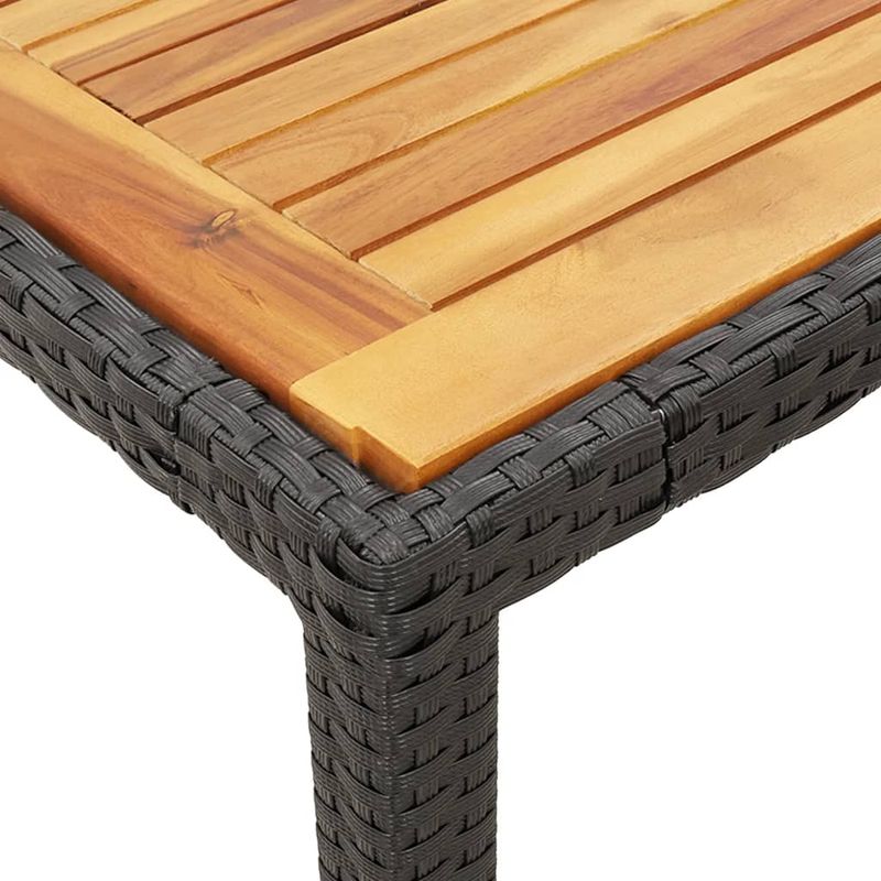 Casa si Gradina - Gradina si terasa - Mobilier exterior - Seturi mobila gradina - Set bistro cu perne, 3 piese, negru, poliratan - Infinity.ro