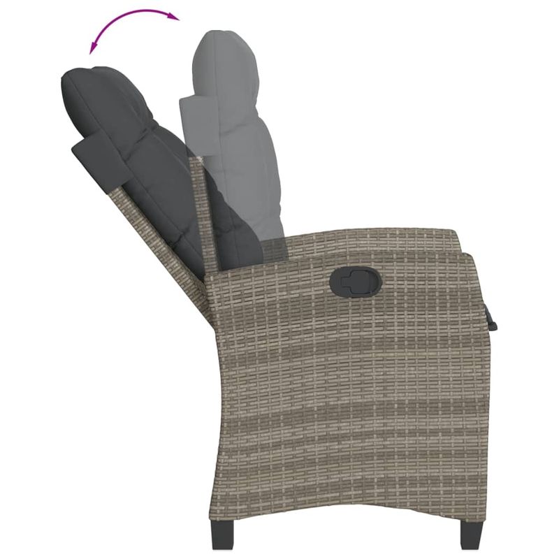 Casa si Gradina - Gradina si terasa - Mobilier exterior - Seturi mobila gradina - Set mobilier de gradina cu perne, 5 piese, gri, poliratan - Infinity.ro