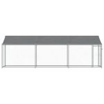 Petshop - Accesorii petshop - Culcusuri si custi - Custi interior si exterior - Cusca caini cu acoperis și usi, 6x2x2 m, otel galvanizat, model 1 ușă - Infinity.ro