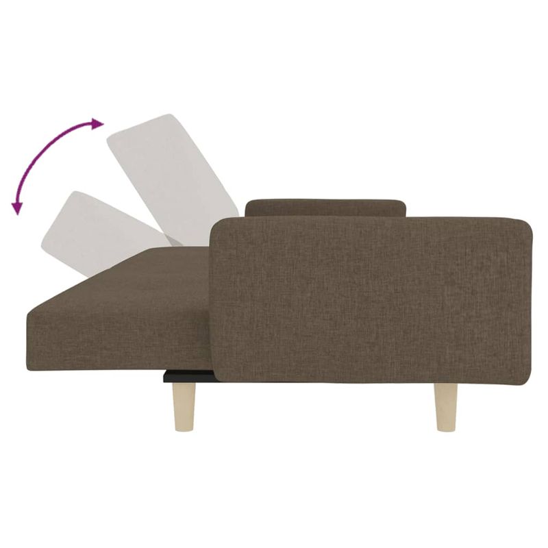 Casa si Gradina - Mobilier - Canapele si coltare - Canapele - Canapea extensibila cu 2 locuri, 2 perne, gri taupe, textil - Infinity.ro