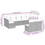 Casa si Gradina - Gradina si terasa - Mobilier exterior - Seturi mobila gradina - Set mobilier de gradina cu perne, 9 piese, negru, poliratan - Infinity.ro