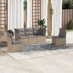 Casa si Gradina - Gradina si terasa - Mobilier exterior - Seturi mobila gradina - Set canapele de gradina cu perne, 5 piese, bej, poliratan - Infinity.ro