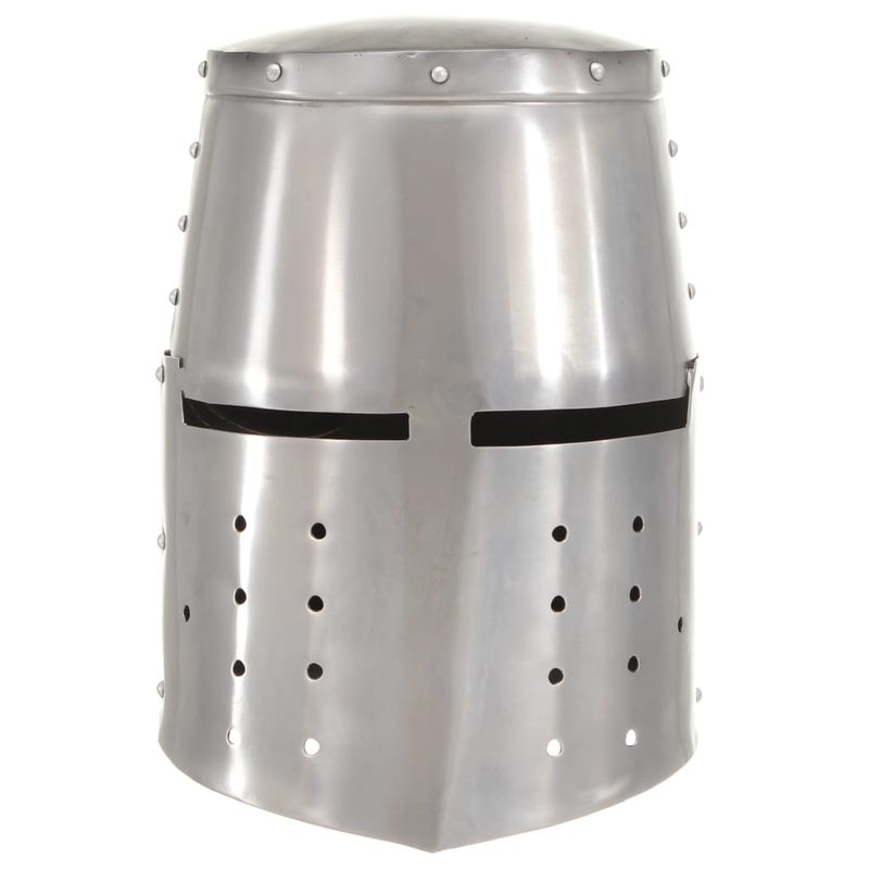 Casa si Gradina - Decoratiuni - Decoratiuni petrecere - Masti si costume carnaval - Coif cavaler medieval antic, jocuri pe roluri, argintiu, otel, model 1 - Infinity.ro