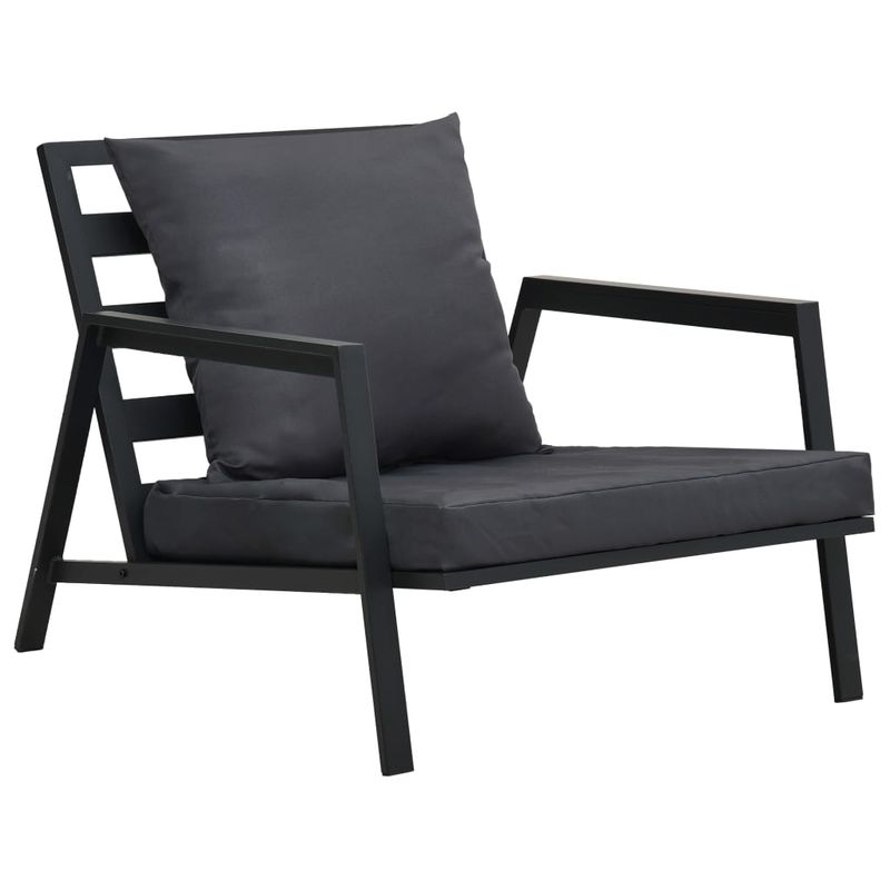 Casa si Gradina - Gradina si terasa - Mobilier exterior - Seturi mobila gradina - Set mobilier gradina cu perne 5 piese gri inchis aluminiu - Infinity.ro
