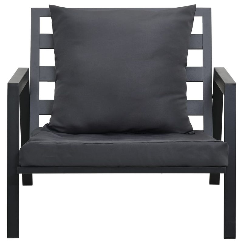 Casa si Gradina - Gradina si terasa - Mobilier exterior - Seturi mobila gradina - Set mobilier gradina cu perne 5 piese gri inchis aluminiu - Infinity.ro