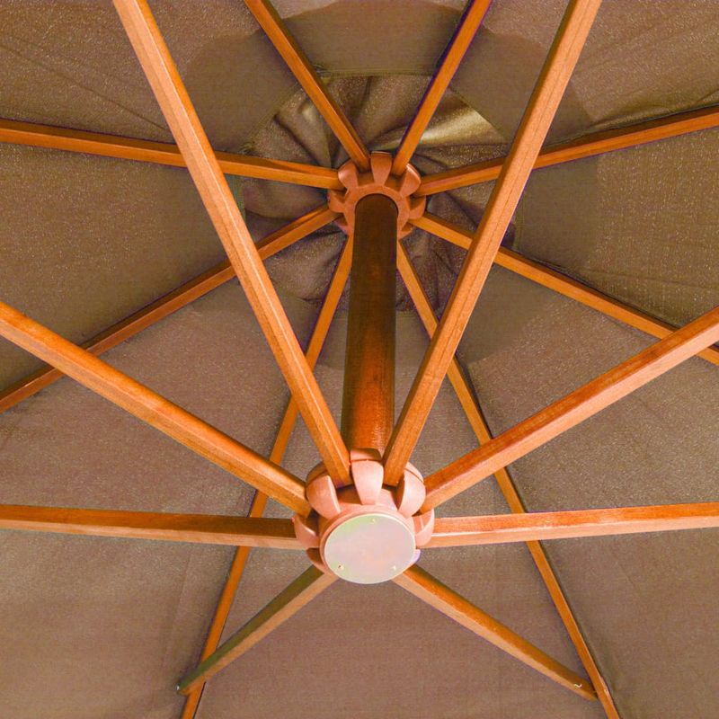 Casa si Gradina - Gradina si terasa - Umbrele si pavilioane - Umbrele - Umbrela suspendata cu stalp, gri taupe, 3,5x2,9 m, lemn brad - Infinity.ro