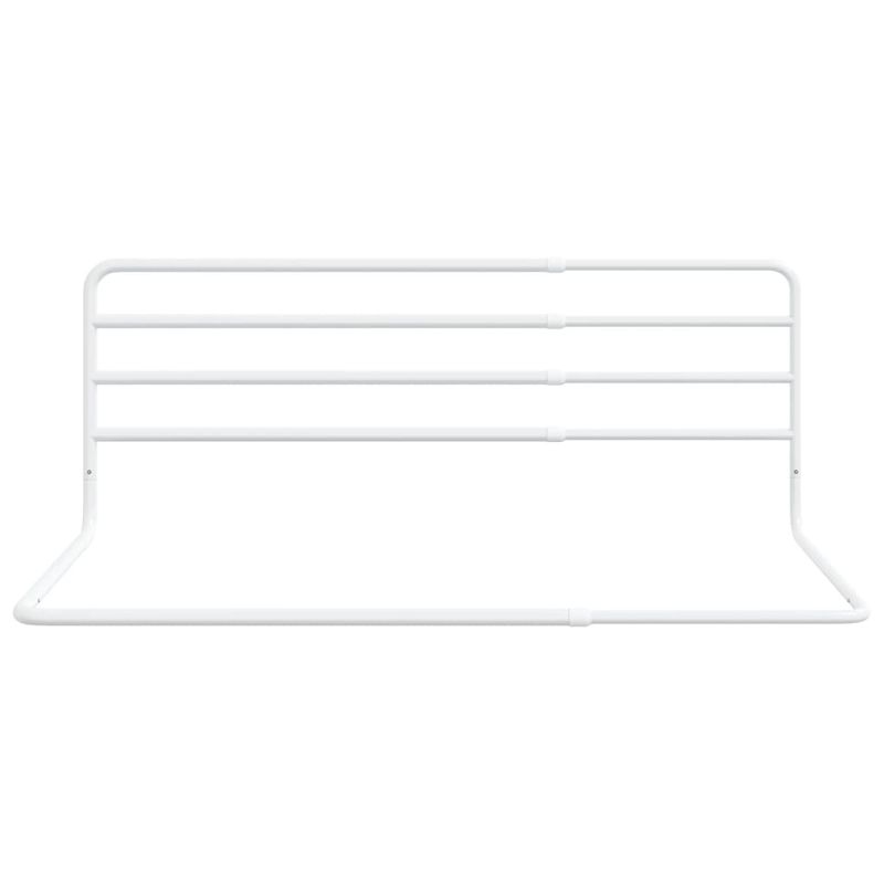 Casa si Gradina - Mobilier - Mobilier copii - Sisteme de siguranta - Balustrada de protectie pat copii, alb, (76-137)x55 cm, fier - Infinity.ro