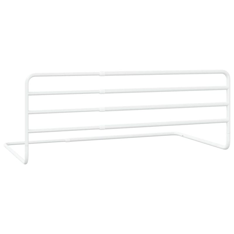 Casa si Gradina - Mobilier - Mobilier copii - Sisteme de siguranta - Balustrada de protectie pat copii, alb, (76-137)x55 cm, fier - Infinity.ro
