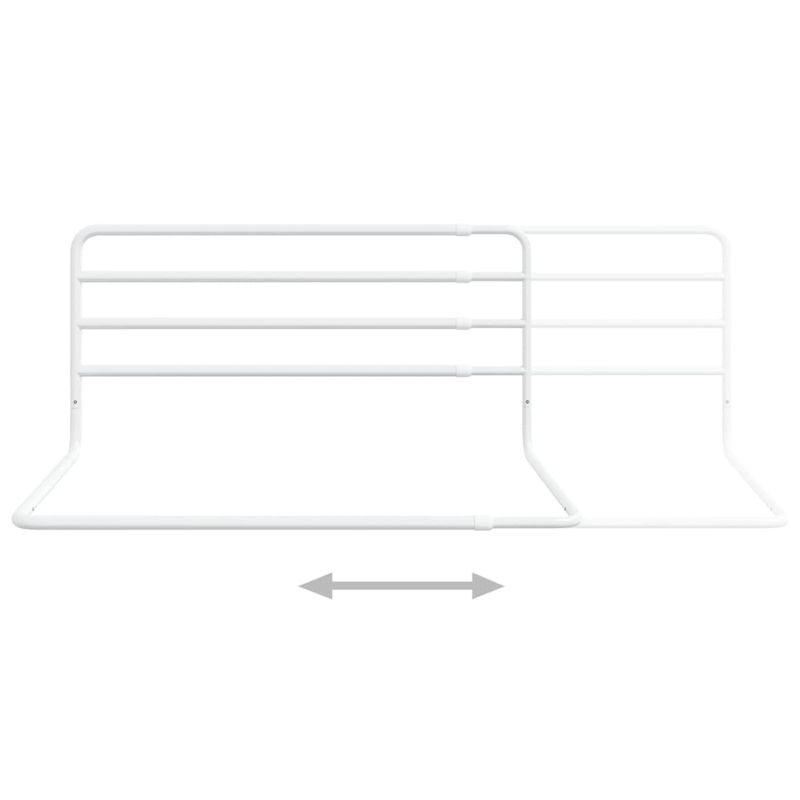 Casa si Gradina - Mobilier - Mobilier copii - Sisteme de siguranta - Balustrada de protectie pat copii, alb, (76-137)x55 cm, fier - Infinity.ro