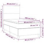 Casa si Gradina - Mobilier - Paturi si accesorii - Paturi - Pat box spring cu saltea, crem, 80x200 cm, textil - Infinity.ro