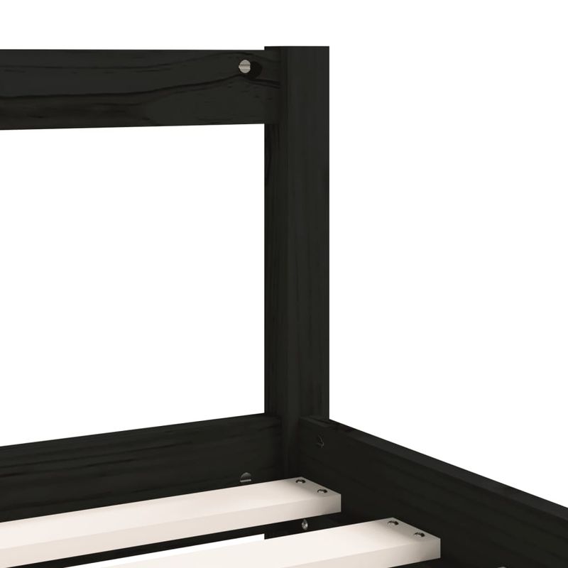 Casa si Gradina - Mobilier - Mobilier copii - Patuturi copii - Cadru de pat pentru copii, negru, 90x190 cm, lemn masiv de pin - Infinity.ro
