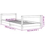Casa si Gradina - Mobilier - Mobilier copii - Patuturi copii - Cadru de pat pentru copii, negru, 90x190 cm, lemn masiv de pin - Infinity.ro