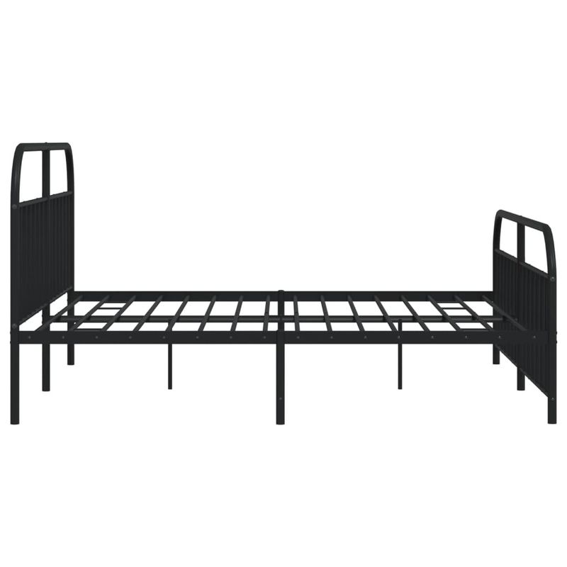 Casa si Gradina - Mobilier - Paturi si accesorii - Paturi - Cadru pat metalic cu tablii de cap/picioare, negru, 193x203 cm - Infinity.ro