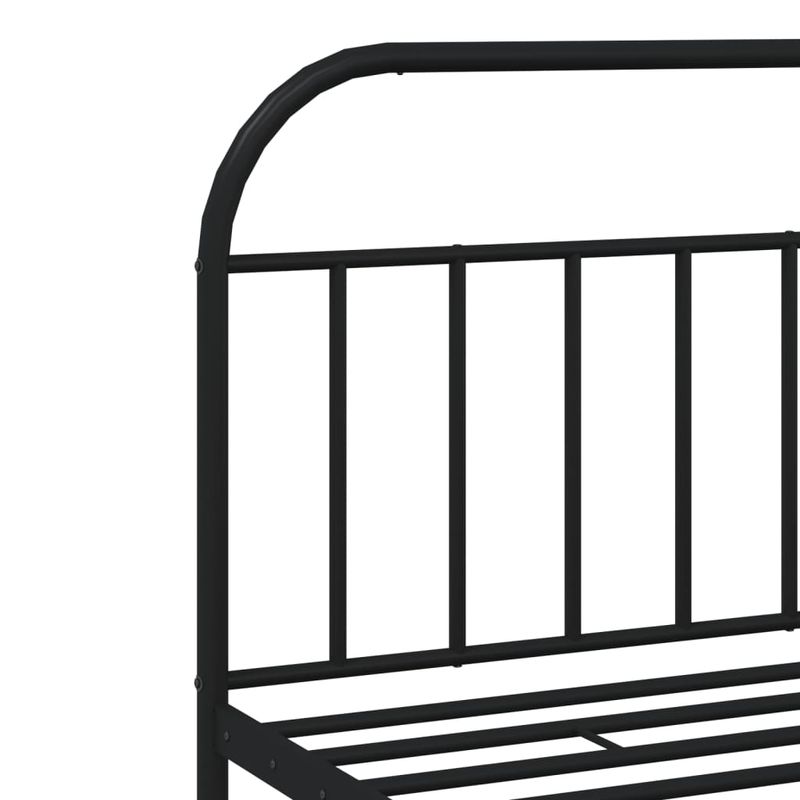 Casa si Gradina - Mobilier - Paturi si accesorii - Paturi - Cadru pat metalic cu tablii de cap/picioare, negru, 193x203 cm - Infinity.ro