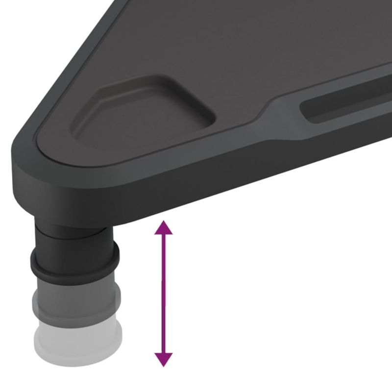 Casa si Gradina - Mobilier - Comode si corpuri - Comode - Suport de colt pentru monitor, negru, 49x28x10,5 cm - Infinity.ro