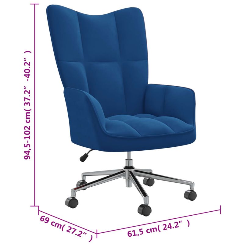 Casa si Gradina - Mobilier - Scaune si fotolii - Fotolii - Fotoliu de relaxare, albastru, catifea - Infinity.ro