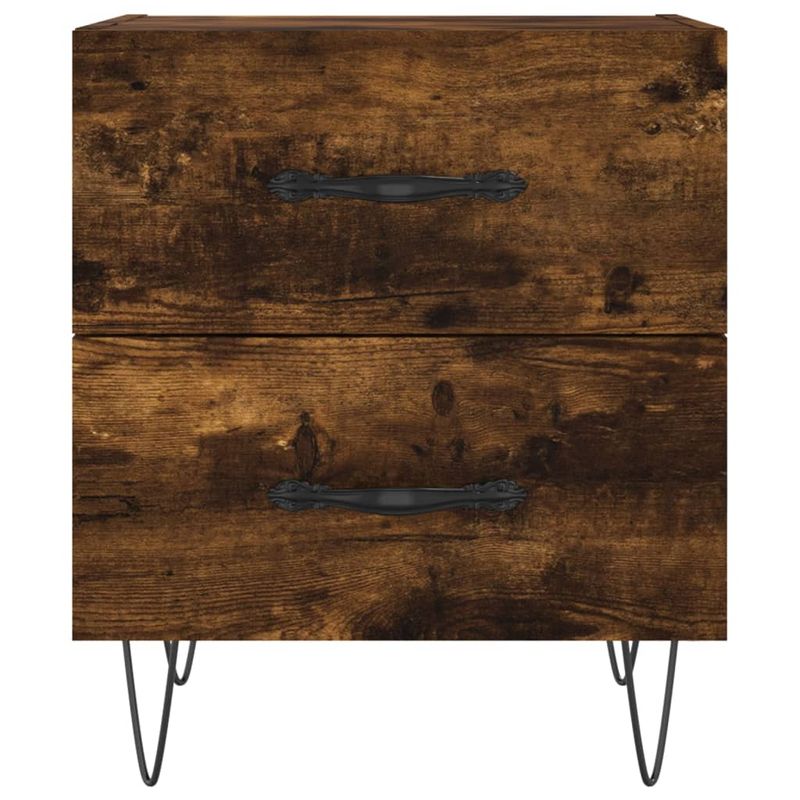 Casa si Gradina - Mobilier - Comode si corpuri - Noptiere - Noptiere, 2 buc., stejar fumuriu, 40x35x47,5 cm, lemn compozit - Infinity.ro