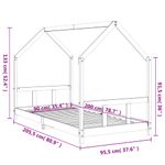 Casa si Gradina - Mobilier - Mobilier copii - Patuturi copii - Cadru de pat pentru copii, alb, 90x200 cm, lemn masiv de pin - Infinity.ro