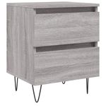 Casa si Gradina - Mobilier - Comode si corpuri - Noptiere - Noptiera, gri sonoma, 40x35x50 cm, lemn compozit - Infinity.ro